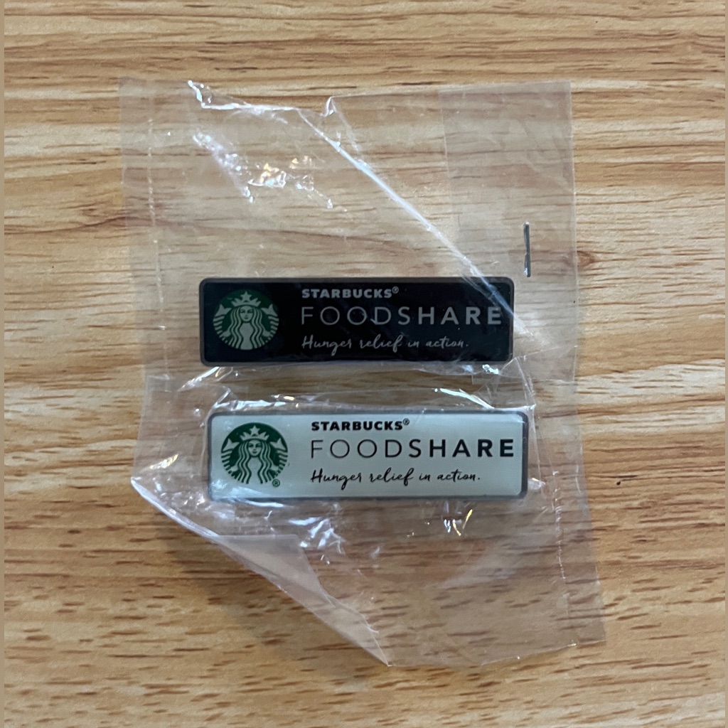 Rare New Starbucks Foodshare Lapel Apron Pins Set